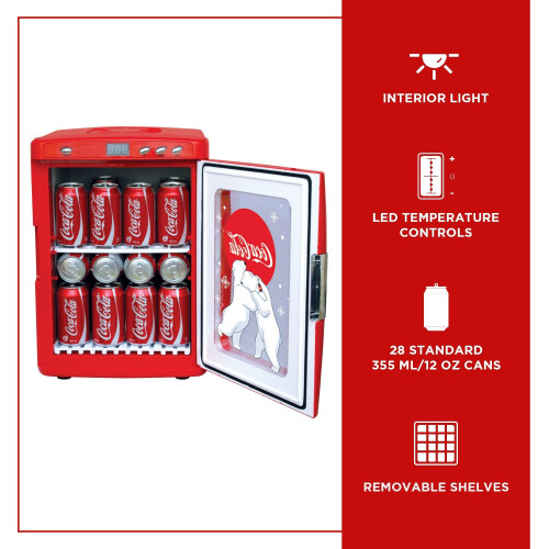 Coca Cola Coca Cola Mini Fridge 25L Portable Cooler Warmer 28 Can 1