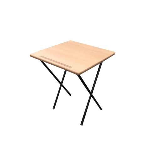 Folding Exam Table Desk Foldable - 18mm MDF Top, 25mm Black Steel Frame - Multi-Functional Classroom/Study Table