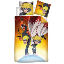Bettwäsche - Naruto - Bettbezug 140x200 cm - Kissenbezug 63x63 cm - Oeko Tex - Mikrofaser