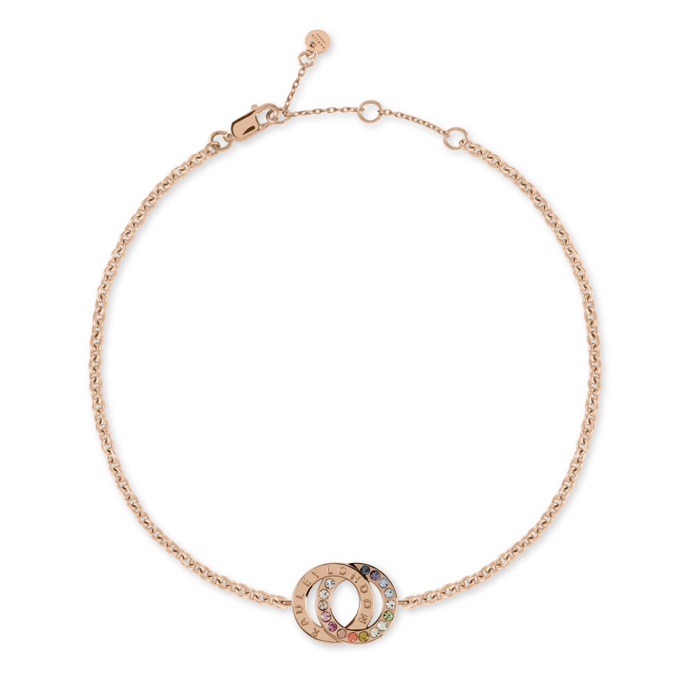 Radley London Radley Rocks Ladies 18Ct Rose Plated Rainbow Stone Bracelet Gold