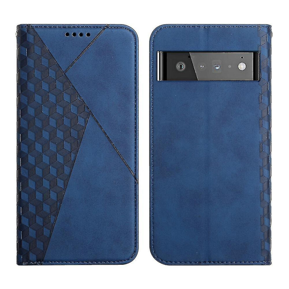 Google Pixel 6 Pro Case Premium Cover Magnetic Leather Folio Etui Coque - Blue 9168212080775