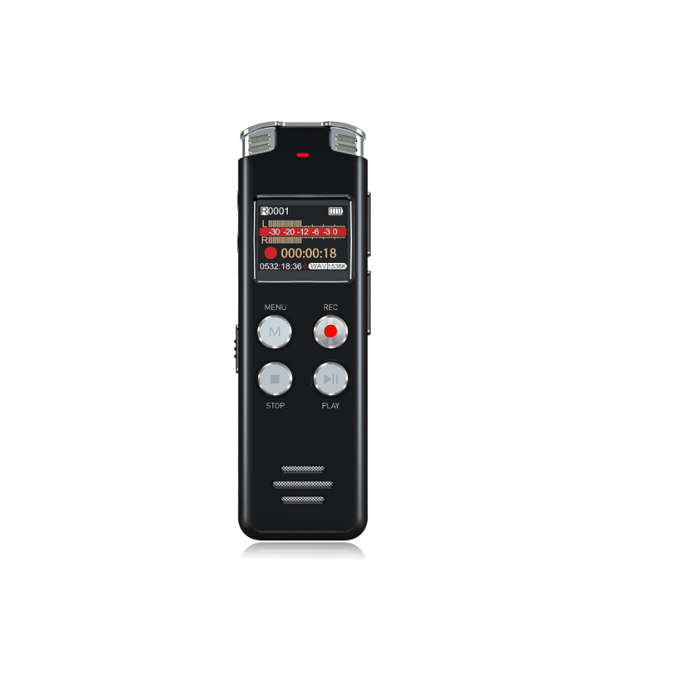 Chronus 32GB Digital Voice Recorder with Voice Activated Recording and Playback -USB Rechargeable Dictaphone | Dictation Machine with MP3-image-OPC-PDRWVBV-NEW