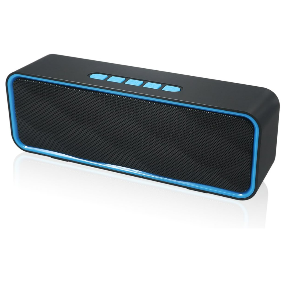 Chronus Wireless Bluetooth Speaker with AUX/USB/TF Card Slot,Outdoor Portable Stereo Speaker with HD Audio,Enhanced Bass, Dual-Driver(Blue)-image-OPC-PDRWVCJ-NEW