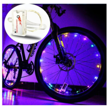 LED Bike Wheel Lights, Ultra Bright Waterproof Bicycle Spoke Lights, Cycling Decoration Safety Warning Tire Strip Light(White)