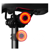 Smart Bike Tail Light, Auto On/Off Rear Bicycle Flashlight Ultra Bright Back Brake Light High Lumen Daytime Strobe USB Rechargeable(Black)