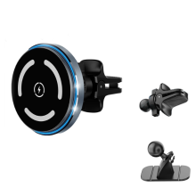 MagSafe Car Mount Charger [28 Strongest Magnets] 15W Fast Charging Wireless Car Charger, Air Vent/Dashboard Magnetic Phone Holder(Black)