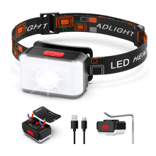 LED Headlamp Rechargeable, 2000 Lumen Super Bright Head Lamp with 6 Light Modes, Magnets and Hook, Waterproof USB Headlight Flashlight(Black)