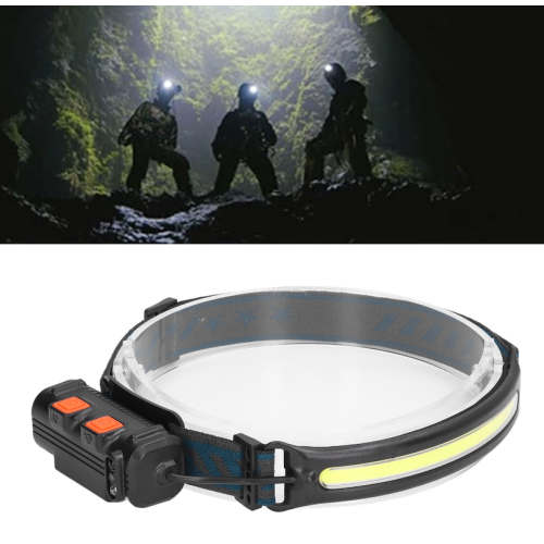 LED Headlight Multifunctional Induction Headlamp 3 Mode COB Outdoor Waterproof Head Flashlight(Black) 2