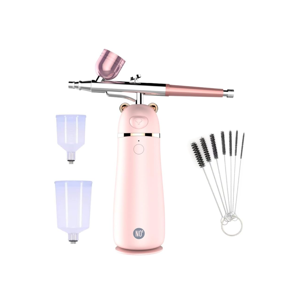 Chronus Airbrush Kit With Compressor, Rechargeable Airbrush Makeup Spray, Cordless Handheld Airbrush Gun, Portable Airbrush Painting Machine(Pink) 6976918342959