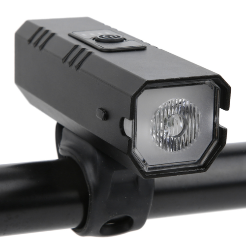 LED Bicycle Head Light USB Rechargeable Mountain Bike Multi‑Functional Front Light(Black)