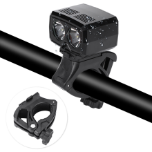 Outdoor Waterproof Cycling Bike Handlebar LED Light Bicycle Front Lamp Flashlight Headlight(Black)