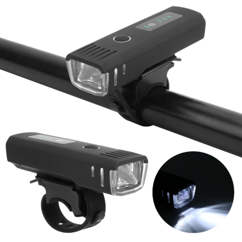 Bicycle Front Lights USB Charging Waterproof LED Bicycle Cycling Head Lamp(Black) 1