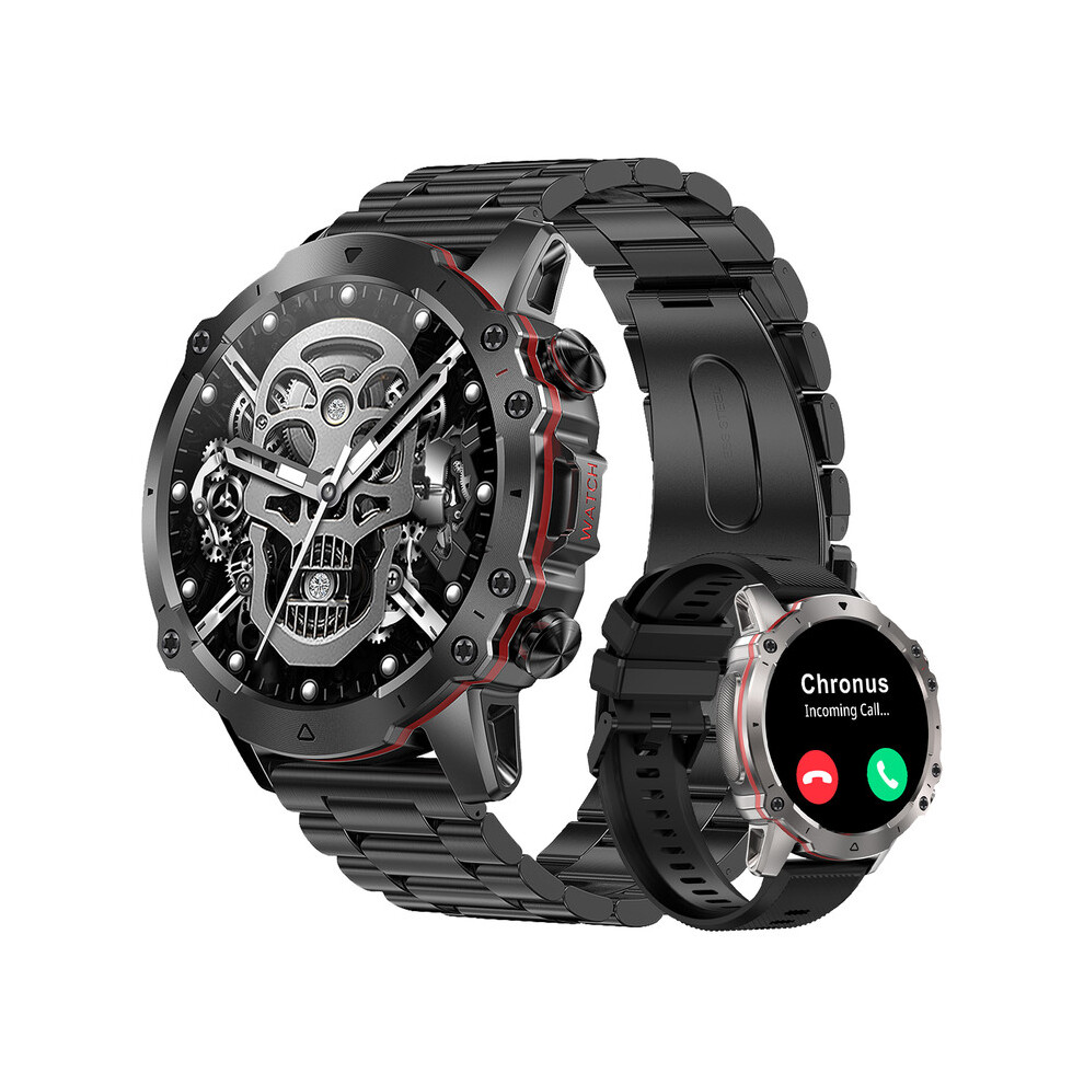 Chronus Military Smart Watch for Men Waterproof  Smart Watches with Bluetooth Voice Call Black