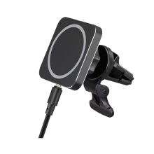 Magnetic Wireless Car Charger, Fast Charging 360 Rotation Magnet Car Air Vent Mount Phone Holder(Black)