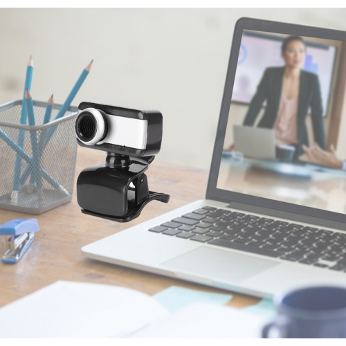 Built-in Microphone Computer Camera Webcam PC Accessory 480P Black Drive-Free for Video Call(Black) 2