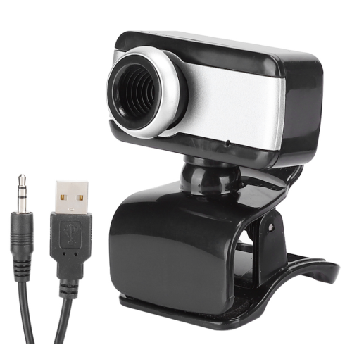 Built-in Microphone Computer Camera Webcam PC Accessory 480P Black Drive-Free for Video Call(Black)