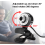 Câmera de computador ajustável 480P com microfone embutido, para curso online, webcam (preta) 4