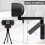 1080P USB Computer Webcam Digital Noise Reduction Online Webcast Desktop Camera with Microphone(Black) 3