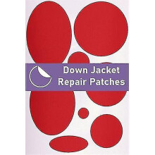 (Red) Down Jacket Repair Pre-cut, Self-adhesive, Soft, Waterproof