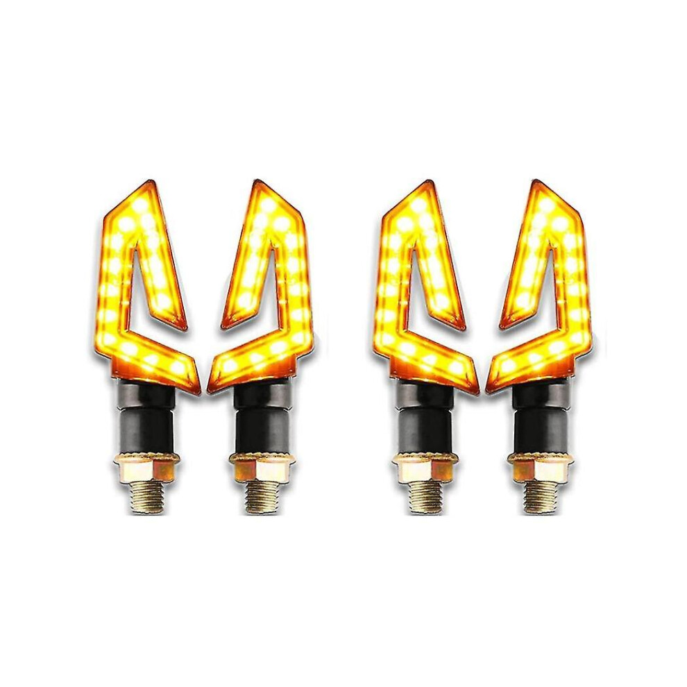 4Pcs Motorcycle Turn Signals 15Led Motorcycle Blinkers Indicators Lamp For Motorbike Scooter Cruise Light 9168212083400