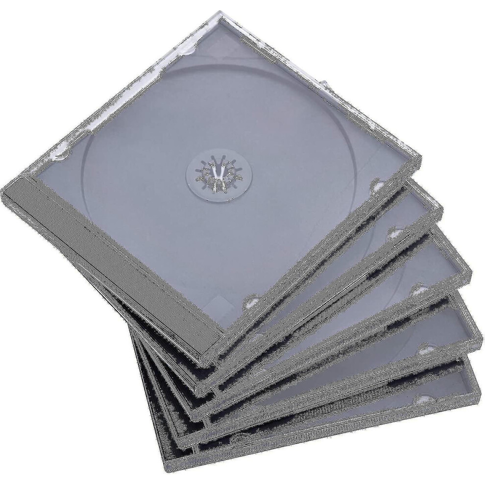 25 Pack Standard Single Clear Cd Case With Assembled Black Tray-image-OPC-PDRX5H6-NEW