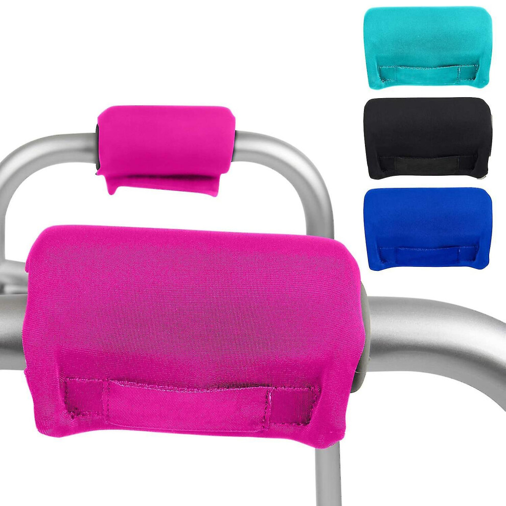 (Rose Red) Walker Padded Hand Grip Covers,mobility Aid Hand Cushion,walker Handle Pads