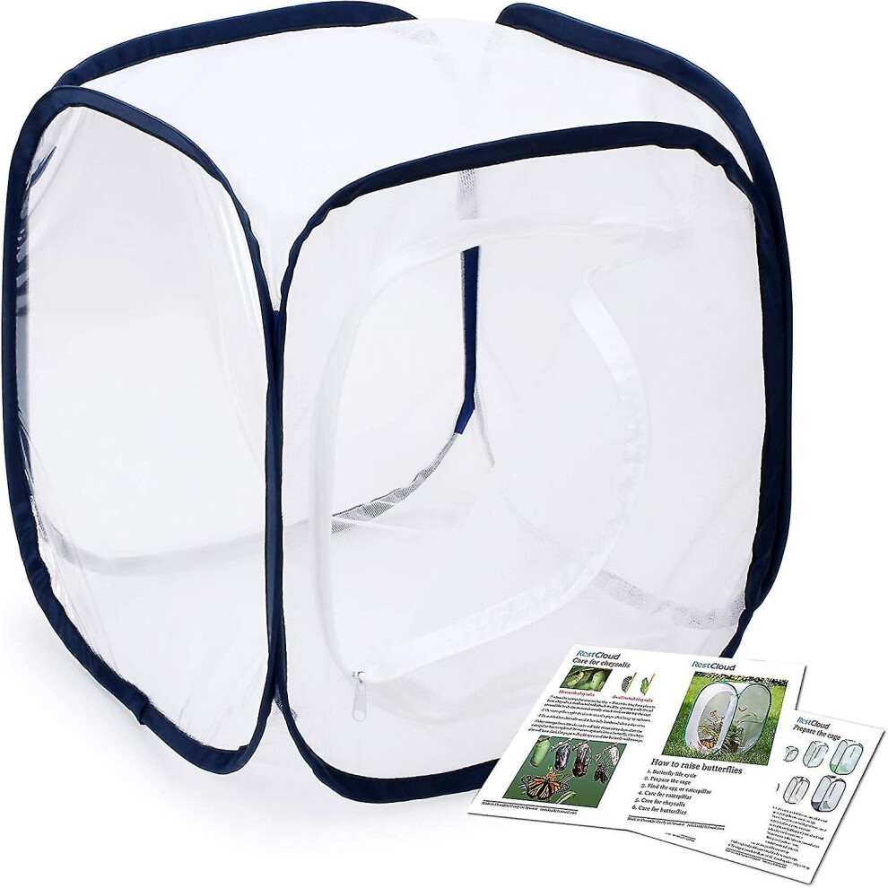 Insect And Butterfly Habitat Cage Terrarium Pop-up 12 X 12 X 12 Inches