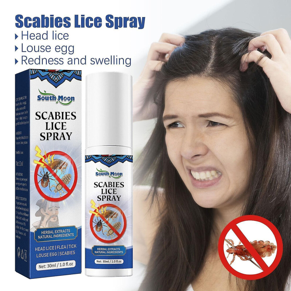 Pubic Lice Antibacterial Spray Removal Lice Eggs And Scalp Anti-itch