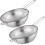 2 Pcs Acsergery Gift Micro-perforated Colander Stainless Steel With Handle And 1