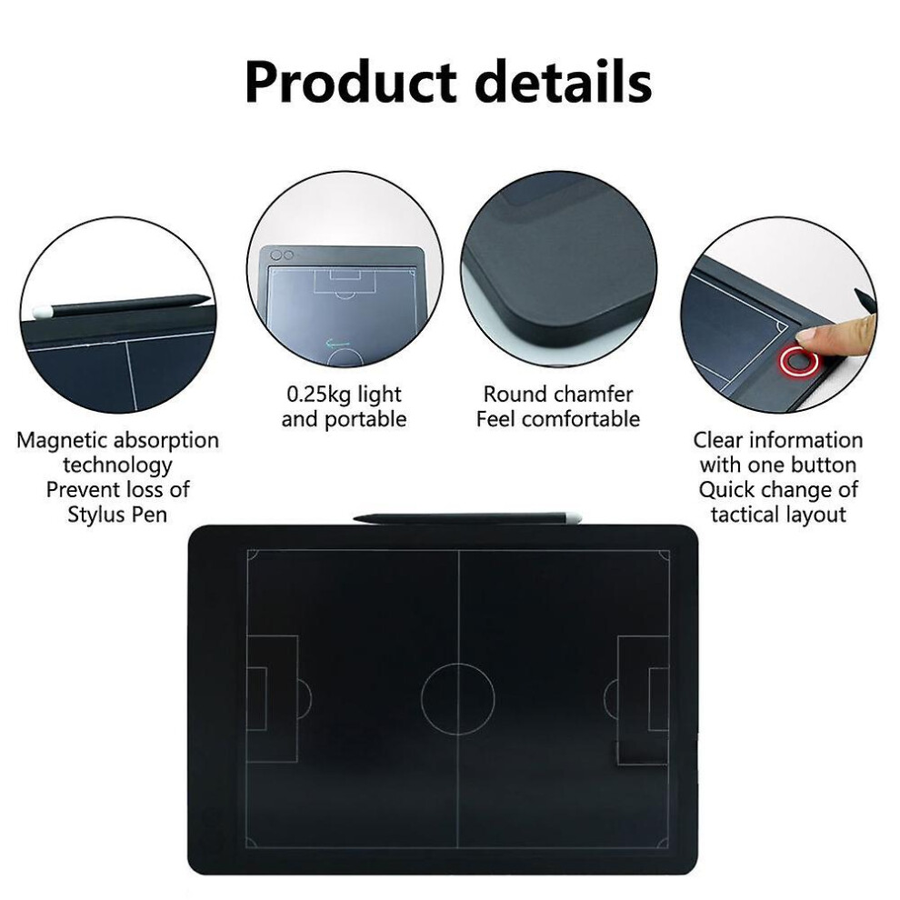 Football Premium Electronic Coach Board With Stylus Pen 15-inch Lcd Large Screen Football Basketball Training Equipment