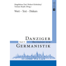 Wort  Text  Diskurs 53 Danziger Beitrge Zur Germanistik