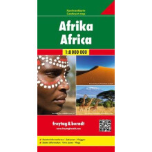 Africa Map, Pleated Physical/Political 1:8 000 000