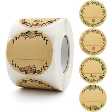 500 Pieces Adhesive Labels, 5cm Jam Jar Stickers, Can Be Used For Kitchen Labels, Spice Labels, Baki (hs)