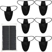 (S) 60 Pieces Disposable Thong Panties Spa Spray Tanning Wraps Underwear Disposable Bikini Thong S-2xl