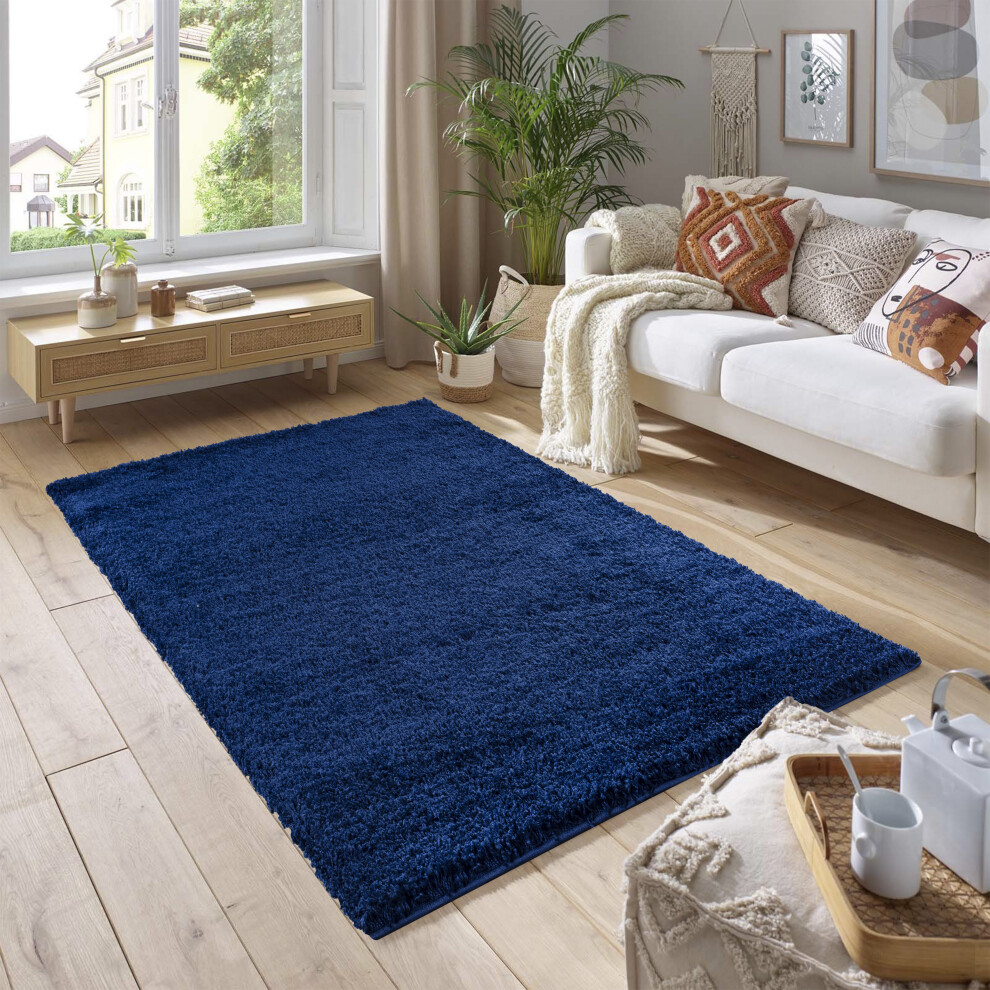 (120cm x 170cm (4ft x 5ft 8")) Soft Thick Luxury Modern Shaggy Rug Ink