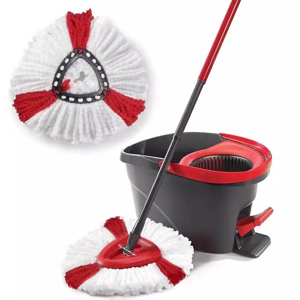 (only Swivel Mop) Xox-2pcs;red Compatible With Vileda/o-cedar Microfiber Mop Accessories, Swivel Mop For Floor Cleaning