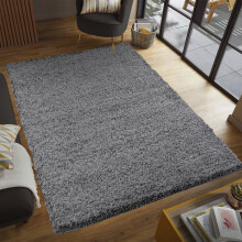 (60cm x 220cm (2ft x 7ft 2”)) Soft Thick Luxury Modern Shaggy Rug Dark Grey