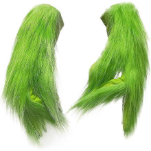 Grinch Costume Props, Green Monster Costume Accessories The Grinch Stole Christmas Beard Hat Gloves