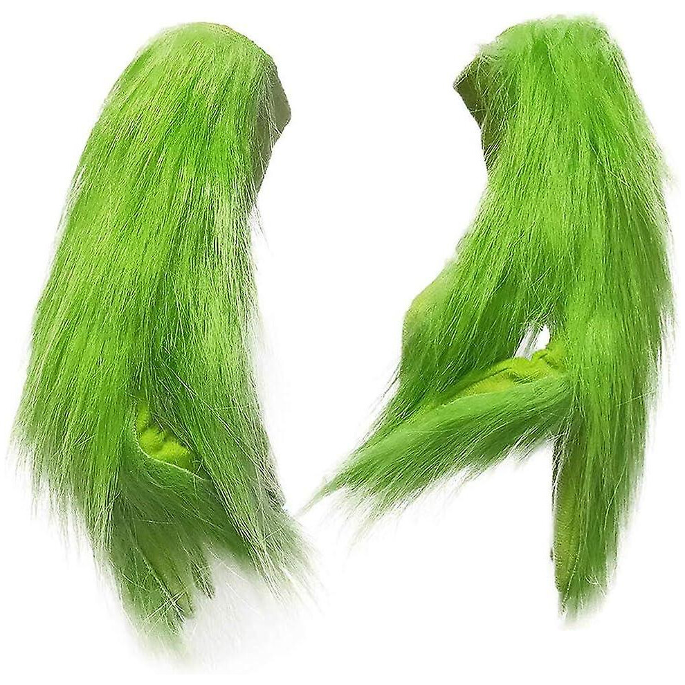Grinch Costume Props, Green Monster Costume Accessories The Grinch Stole Christmas Beard Hat Gloves