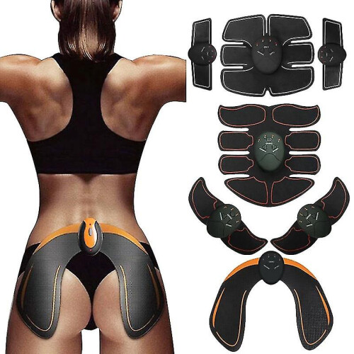 (Hip) Muscle Stimulator Ems Wireless Abs Minal Muscle Trainer Toner Body Fitness Hip Trainer Shaping Patch Sliming Trainer Unisex