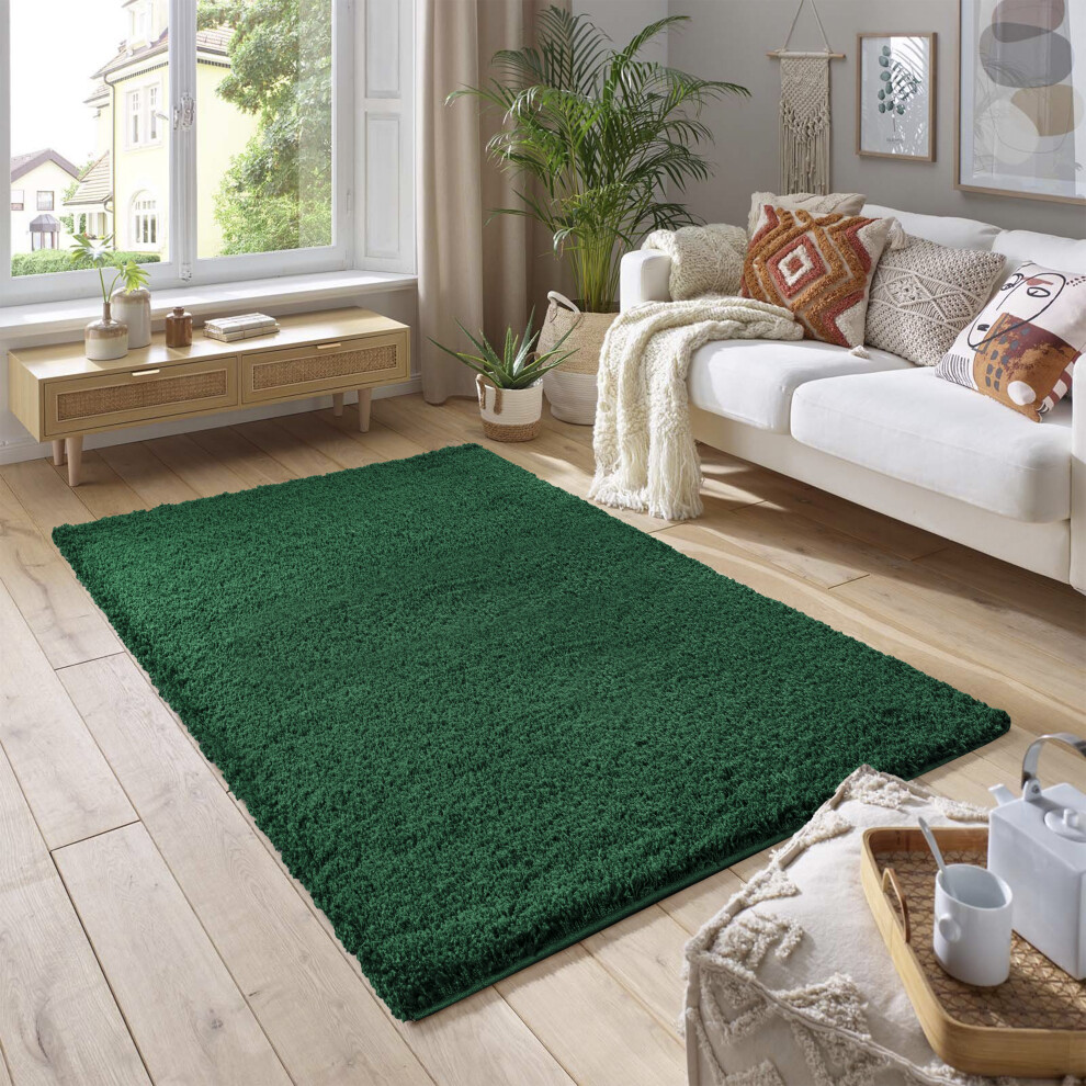 (200cm x 290cm (6ft 8" x 9ft 7")) Soft Thick Luxury Modern Shaggy Rug Emerald-image-OPC-PDRXMQ2-NEW