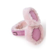 (Pink) Womens Sheepskin Earmuffs - Comfortable And Warm Ear Warmers 506-100