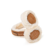 (Chestnut) Womens Sheepskin Earmuffs - Comfortable And Warm Ear Warmers 506-100