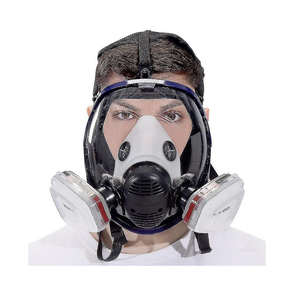 Gas Mask,Full Face Mask With Filter Industrial Dust Mask For Spraying, Grinding, Respirator Mask For 9168212115378