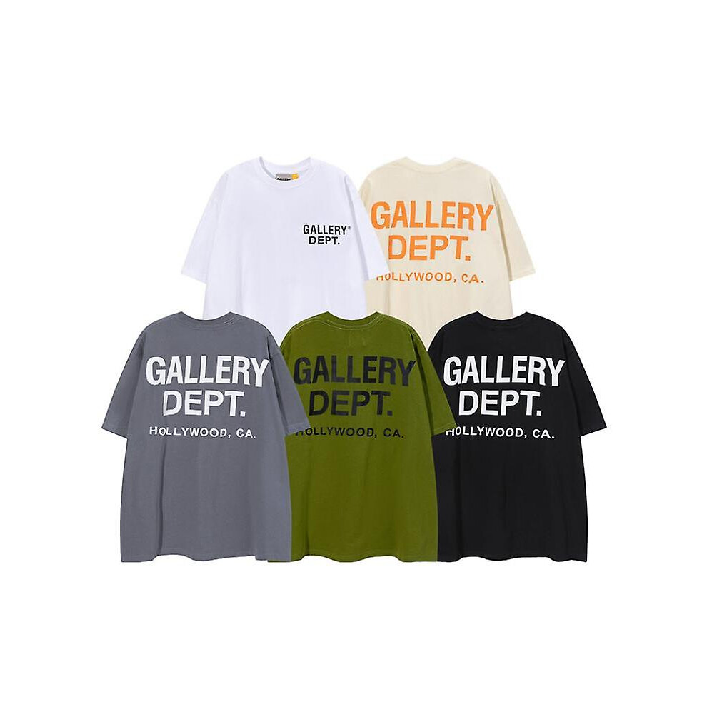 (White, S) Gallery Dept Summer New T-shirt Couple Base Shirt Round Neck Short Sleeve