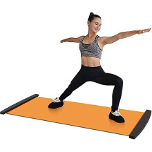 Slide Boardwith End Stops, Booties Workout Board For Fitness Hockey Training Best One