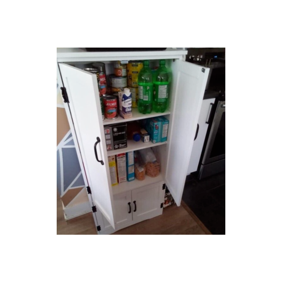 Kitchen Larder Unit Free Standing Cupboard Storage Pantry Shelf Cabinet Dresser