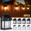 (Black, 4PCS) Solar Wall Light Tungsten Waterproof Wireless Motion Sensor Security Lamps 2