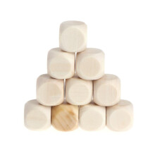 (14mm) 10pcs/set 10/12/14/16/18mm Round Wooden Dice Game Dice Wood Handmade