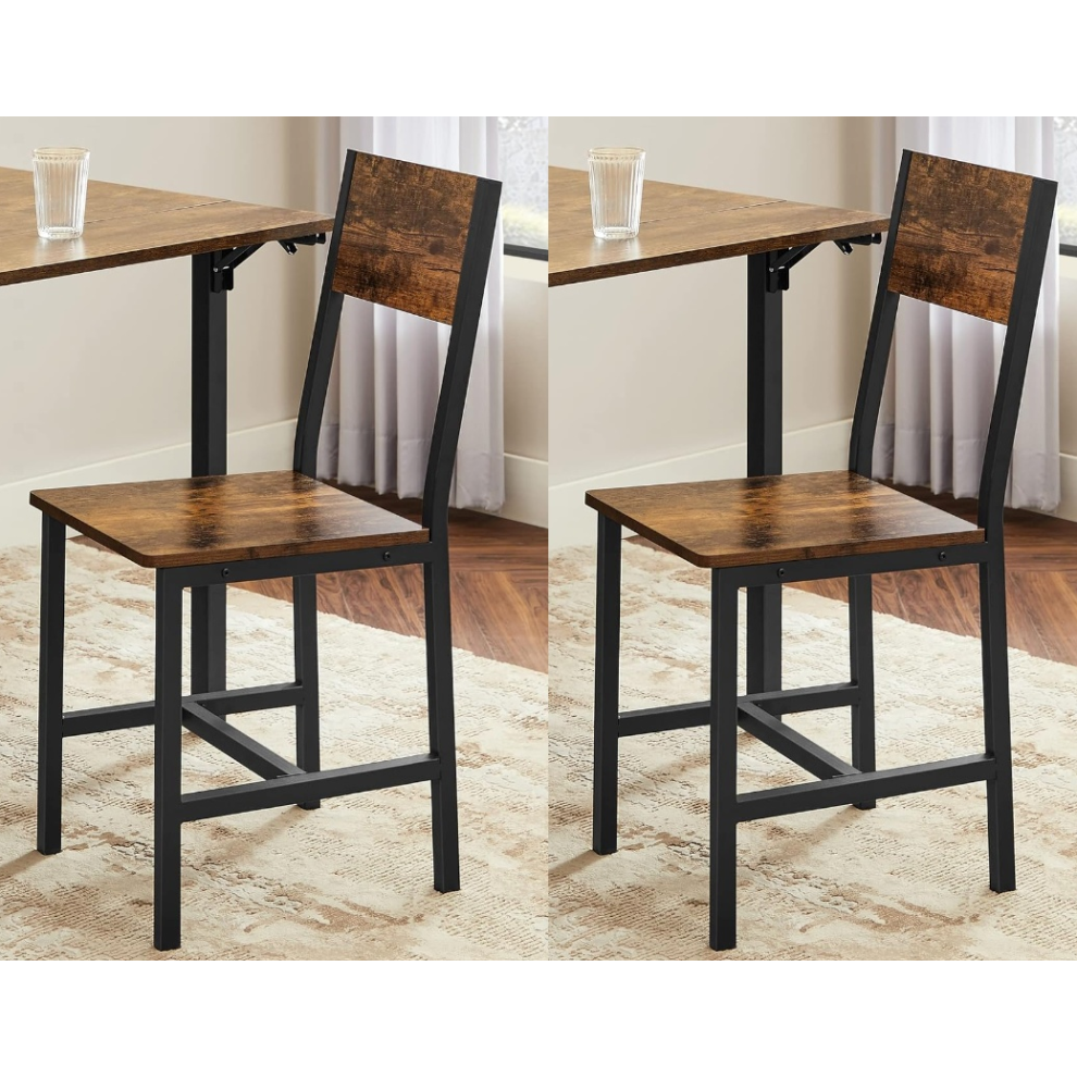 Industrial Dining Chairs Rustic Metal Set 2 Chair Vintage Retro Kitchen Seat-image-OPC-PDRXZQS-NEW